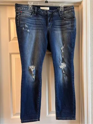 NEW Slink 16 Curvy Distressed Jeans thumbnail 1