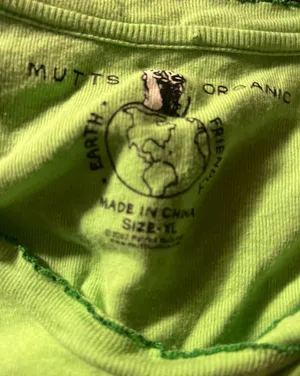 Mutts Organic Tee Green Size XL thumbnail 3