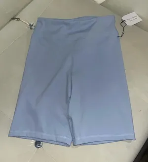 High-Waist Lavender Bike Shorts with Wide Waistband thumbnail 1