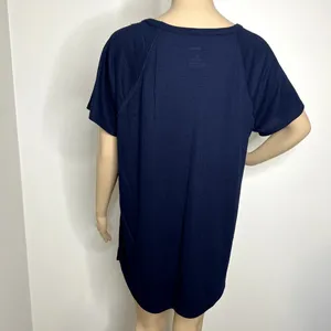 Sonoma Navy Criss Cross Ribbed Short Sleeve Top thumbnail 3