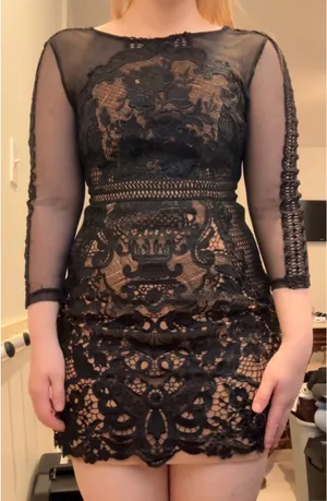 L’Atiste Black and Nude Lace Cocktail Dress thumbnail 5