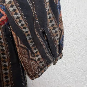 Anthropologie Embroidered 3/4 Length Puff Sleeves Tunic Dress Boho Size XS thumbnail 4