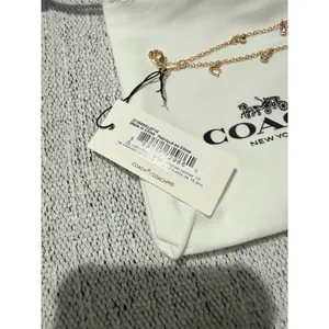Coach Dainty Charm Bracelet Gold Clear Crystal Accents Dangle Charms cute gift thumbnail 2
