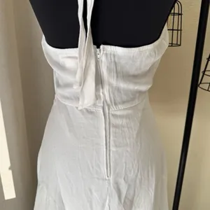 Altar’d State White Halter Mini Dress S Backless Summer Bridal Boho thumbnail 7