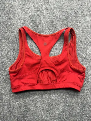 Athleta Womans Medium Red Racerback Sports Bra thumbnail 3