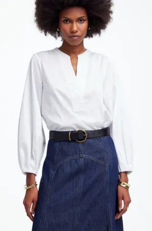 Madewell V-Neck Long-Sleeve Top thumbnail 1