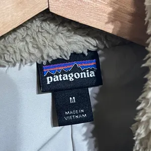 Patagonia Los Gatos Fleece Vest Cozy Outdoor Casual Women Tan Zip‎ Up Medium thumbnail 2