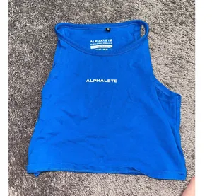 Alphalete blue cropped tank thumbnail 1