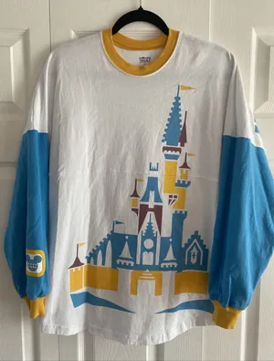 Disney World Vault Spirit Jersey Womens Size S White Castle 50th Cotton Top thumbnail 1