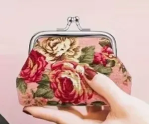 Vintage-Style Rose Mini Coin Purse thumbnail 1