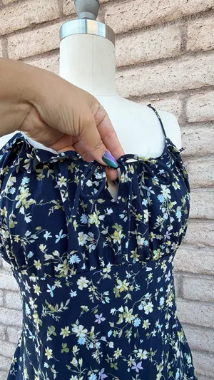 💫 Cotton Candy LA Navy Floral Mini Dress | Size XL thumbnail 8