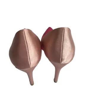 Lulus Lumii Satin Color Block Pumps Fuchsia Pink Blush Pointed Toe Heels sz 6.5 thumbnail 10