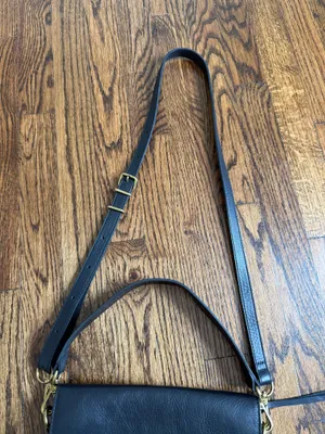Madewell The Flap Convertible Crossbody Bag Black Leather Minimalist Travel thumbnail 5