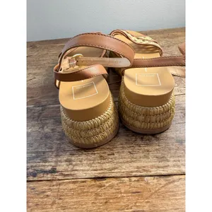 Dolce Vita Wriley Crossband Raffia Woven Demi Wedge Sandals size 9 thumbnail 5
