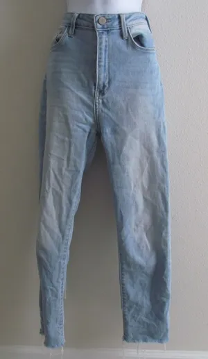 Blank‎ NYC High Rise Skinny Jeans 29 Light Blue Raw Hem BP385J thumbnail 1
