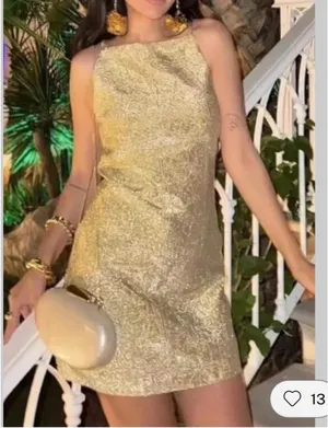 Zara Metallic Gold Mini Dress thumbnail 1