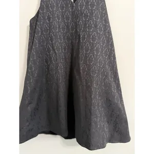 Olivaceous Mini Dress Womens Large Black Damask Jacquard Mock Neck Cutout A-Line thumbnail 2