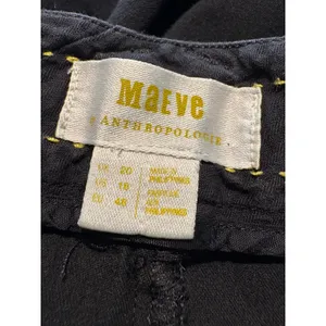 Maeve Anthropologie Pants Black Straight Leg Stretch Trousers Dark Academia 16 thumbnail 6