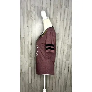 NWT Rivalry Threads Texas‎ A&M Women's V-Neck T-Shirt Maroon Size Small thumbnail 4