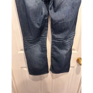 Silver‎ Jeans Lola Straight Leg Dark Wash Distressed Thick Stitch W33 L28 Denim thumbnail 10
