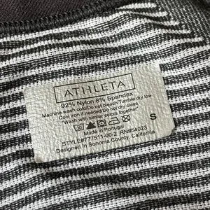 Athleta Tank Top Women S Black White Geometric Mesh Athletic Sleeveless Stretch thumbnail 6