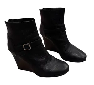 J.Crew Emmett Wedge Ankle Boots in black 8 thumbnail 1