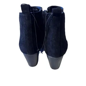 Dolce Vita Women's Black Collyns Short Bootie Suede Leather Stack Heel Size 7.5 thumbnail 4