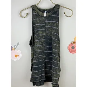 FP Movement Green and Lavender Striped Sleeveless Making Waves Tank - Size - XS thumbnail 5