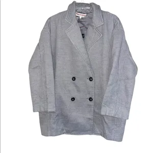 NWT Free People Hannah Slouchy Double Breasted Blazer Gray thumbnail 8
