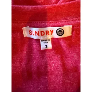 Sundry Side Knot‎ T Shirt Dress Women Large Pink Ruched Mini Athleisure Preppy thumbnail 10