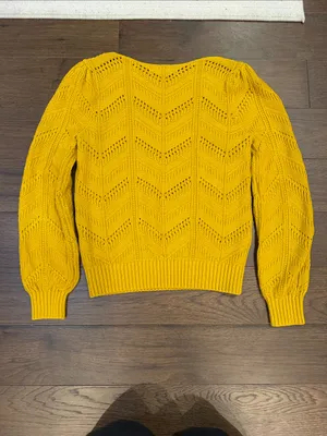 LOFT Women's Mustard Yellow Knit Sweater Size Small - C19-107 thumbnail 6