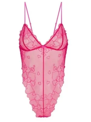 SKIMS NWOT Embroidered Tulle
Teddy - Punch Size XL‎ thumbnail 2