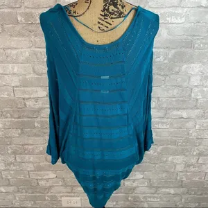 Worthington Vneck Vivid Teal Sweater thumbnail 2