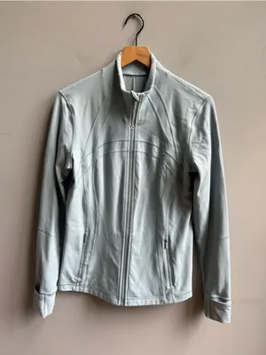 Lululemon Define Jacket in Hazy Jade Full Zip Size 12 Light Blue Green Active thumbnail 4