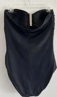 La Blanca Swimsuit Womens 12 Black Jewel Tummy Control Beach Resort Coast Luxury thumbnail 2
