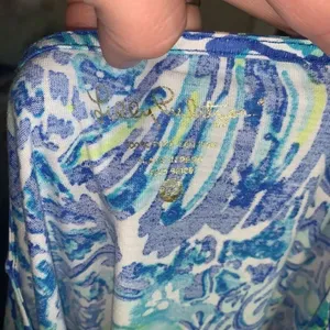 Lilly Pulitzer Blue Cush After Party XS 3/4 sleeve knit Erin Dress thumbnail 5