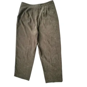 Villager Liz‎ Claiborne Olive Green Faux Suede Pants Womens 14 Short Ankle Y2K thumbnail 9