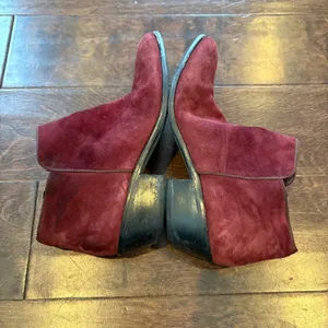 Sam Edelman burgundy suede ankle boots thumbnail 5
