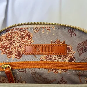 HOBO Nash Tassel Oyster White Leather Zip-Around Crossbody Bag thumbnail 5