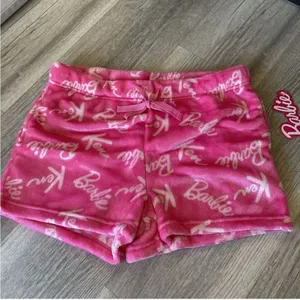 Barbie Ken Apparel Matel Hot Pink Logo Fleece Sleep Shorts with pockets size M thumbnail 1
