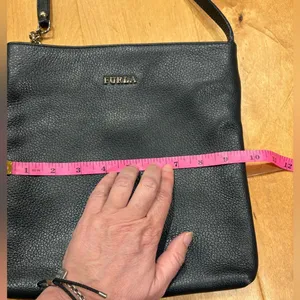 Furla small leather shoulder bag chain handle black crossbody thumbnail 6