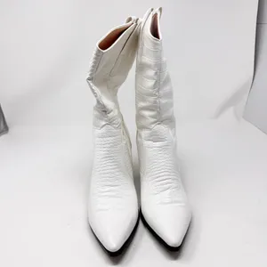 Amazon White Croc Cowboy Boots size 9 Western Festival Cowgirl Boots thumbnail 2