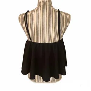 Papaya Medium Casual Black V Neck Blouse thumbnail 2