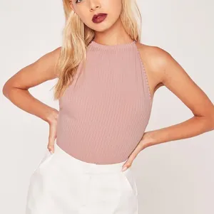 Missguided | Blush Pink Ribbed Bodysuit thumbnail 3