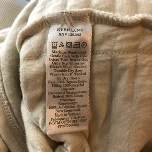 Everlane Womens Organic Cotton Quilted Shorts Pull On Pockets Ivory S thumbnail 4