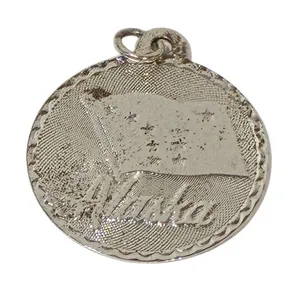 Alaska Silver Tone‎ Steel Charm Pendant Jewelry Accessory thumbnail 1