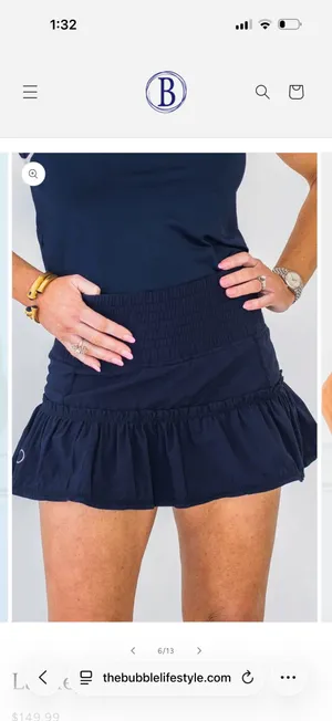 The bubble tennis skirt White thumbnail 6