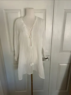 Robin Piccone NATALIE TUNIC, Color ECRU. Size Small, NWOT Display thumbnail 3