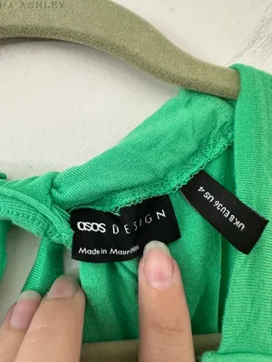 ASOS Green Summer Mini Dress Backless thumbnail 4