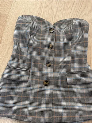 Zara plaid top thumbnail 3